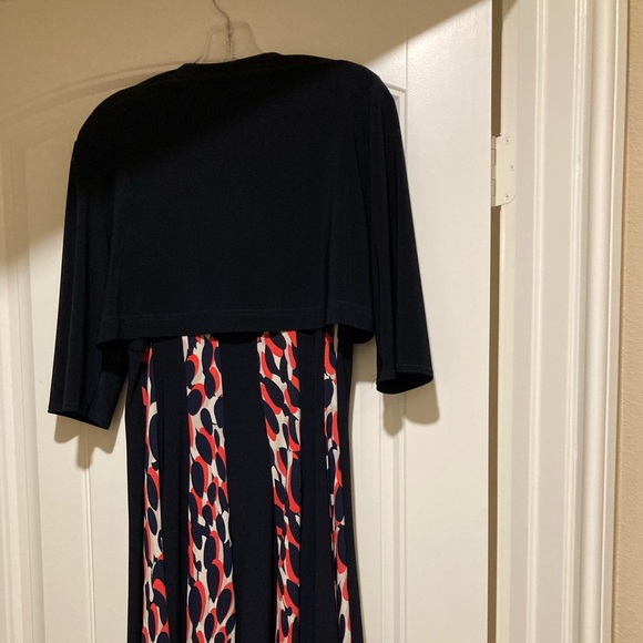 Dress - Womens DRESSBARN Strappy dress with jacket in black with accents - Picture 4 of 4